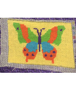 Butterfly Needlepoint Canvas Beautiful Vibrant Fed Ex Or Ups Ship - £15.63 GBP