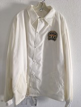 Vtg 70s AFSCME People President 2XL White Windbreaker Jacket Workers Union USA - £26.08 GBP