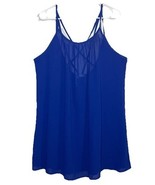 Sheshow Royal Blue Tank Top Sheer Strappy Flowy Back Swing Womens XL New... - €15,27 EUR