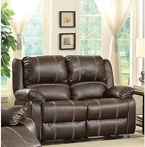 Upholstered Motion Loveseat Pu Leather Adjustable 2 Seat Reclining Sofa ... - $1,717.99