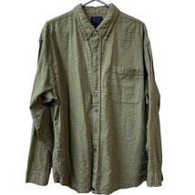 Tommy Bahama Indingo Palms Mens XL  Green Gingham Button Down Shirt - £14.05 GBP