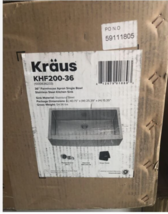 Kraus KHF200-36 36 in. Farmhouse Single Bowl Stainless Steel Kitchen Sink - £349.57 GBP