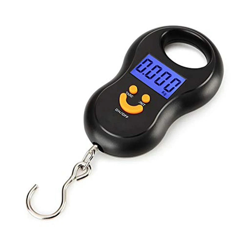 Black Electronic 50Kg 10g Hanging Scale LCD Digital Scale BackLight  Fishing Wei - £111.55 GBP