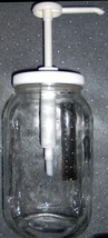 One gallon Glass Jar with pUmP Dispenser top for ketchup mustard condiments - $75.65