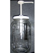 One gallon Glass Jar with pUmP Dispenser top for ketchup mustard condiments - $1,395.27 MXN