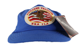 NOS Vintage 80s NRA ILA Firearms Freedom Spell Out Snapback Hat Cap Nylon USA - £30.97 GBP