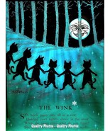 Black Cats and the Moon 8.5x11&quot; Photo Print Louis Wain Feline Animal Pai... - $8.30