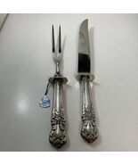 Wolfenden Carving Set Sterling Silver Handled Original Tag On Carving Fork - €74,70 EUR