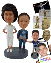 Personalized Bobblehead Mom With Her Son - Parents &amp; Kids Mom &amp; Kids Personalize - £122.03 GBP