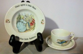 Vintage Peter Rabbit Cup  Saucer &amp; Plate Signed by Lord Wedgwood England 1993 - £30.75 GBP