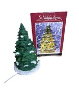 Vintage St Nicholas Square Christmas Village 7-1/2&quot; Beaded Tree illumina... - $34.61 CAD