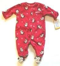Just One You Infant Girls Footed 1st Christmas Monkey Sleeper Size 3M NWT - $7.24