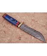 DAMASCUS STEEL KNIFE Hunting Knife Bowie - $23.72
