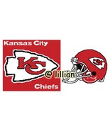 pdf NFL ~ KANSAS City CHIEFS Helmet Set Cross Stitch Pattern P D F - £6.27 GBP