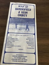 1982 Street Map Of Bakersfield And Kern Local County Ad’s by Compass Maps - £6.05 GBP