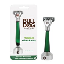 Bulldog Mens Skincare and Grooming Original Recycled Glass Handle Razor with Raz - £23.31 GBP