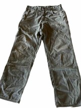 Carhartt Pants Mens 36x34 Gray Canvas Carpenter Loose Fit Utility Distre... - £19.74 GBP