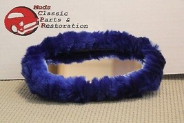 Ford Chrysler Dodge Plymouth Mercury Blue Fuzzy Mirror Muff New - $10.48