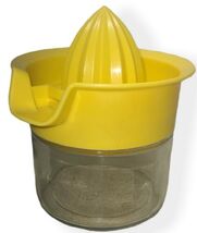 Vintage GEMCO Juicer- Plastic Yellow Top with 2 cup Glass Bottom, No Chi... - $10.00