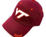 National Cap Virginia Tech Hokies VT Logo Solid Maroon Curved Bill Adjus... - $17.59