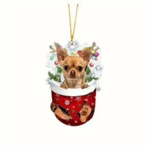 Holiday Acrylic Car Ornament Backpack Access Tree Decor - New - Chihuahua - £10.32 GBP