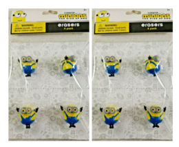 Minions The Rise of Gru Figural Erasers 4 Pack Of Erasers 2 Pack - £8.59 GBP