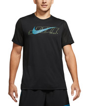 Nike Men&#39;s Sport Clash Performance Graphic Tee in Black-Size Medium - £31.44 GBP