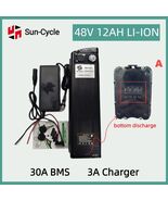 48V 12Ah EBIKE Battery Pack Lithium Li-ion BMS Electric Bicycle Bottom P... - $3,257.34 MXN+