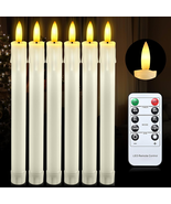 6 Pack Flameless Candles with Remote Control Timer, Flickering LED Taper... - $25.45 CAD