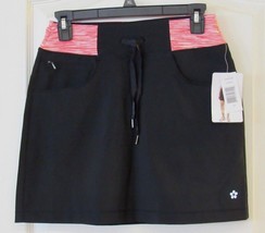 Tuff Athletics Wide Waistband 3 Pocket Skort Black/Red Women&#39;s Sz XS-S NWT - $267.29 MXN