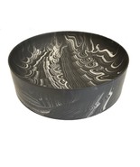 TROELS FLENSTED Poured Bowl Handmade Minimalistic Print Large Black Diam... - £85.97 GBP