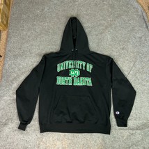 North Dakota Fighting Hawks Men Hoodie Extra Large Black Sweatshirt Hockey Sioux - $27.98