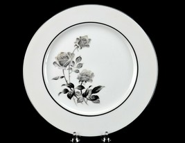 Black Rose Pattern 10.25&quot; Dinner Plate, Nocturne By Yamaka Japan, Multip... - $12.69