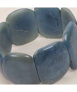 Vintage Stretch Elastic Bracelet Blue Green Stone Look - $9.50