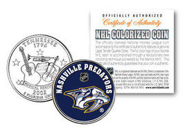 NASHVILLE PREDATORS NHL Hockey Tennessee Statehood Quarter US Coin * LIC... - £9.37 GBP