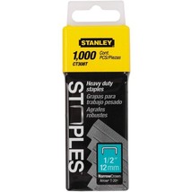 Stanley CT308T 1/2&#39;&#39; Flat Narrow Crown Staples (1000 ct Pack) - £6.57 GBP