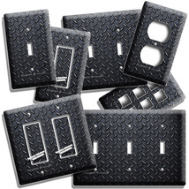Industrial Diamond Metal Style Lightswitch Outlet Wall Plate Rustic Man Cave Art - £13.08 GBP+