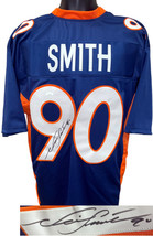 Neil Smith signed Denver Navy Custom Stitched Pro Style Football Jersey #90 XL-  - £95.66 GBP