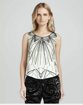Haute Hippie Embellished Beaded Sleeveless Silk Blouse  $375  Size S, NWT  - $49.49