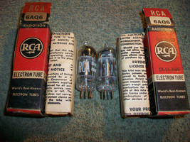 Lot of 2 Vintage RCA 6AQ6 Top D Getter Made in USA Tested - £9.61 GBP