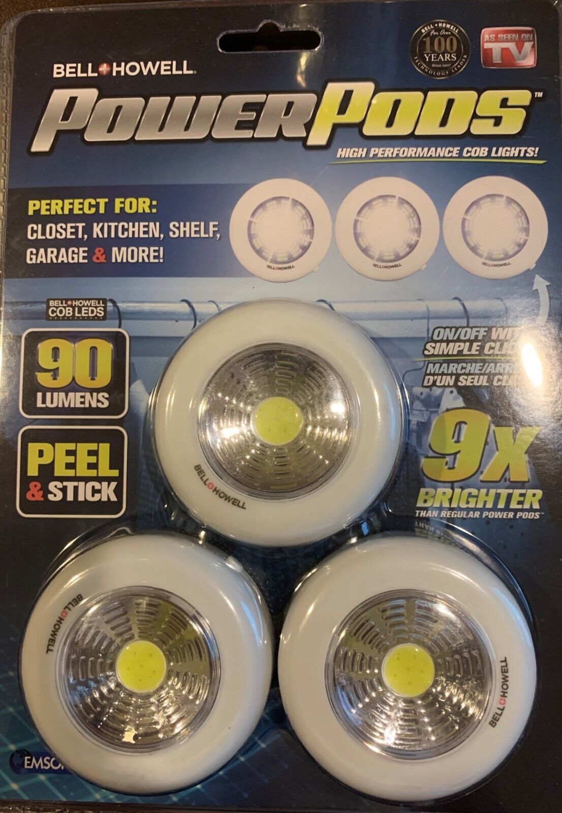 Bell & Howell Power Pods - High Performance Mini COB LED Lights, As Seen On TV! - $19.79