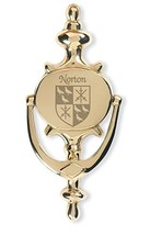 Norton Irish Coat of Arms Brass Door Knocker - $48.00