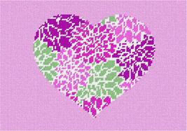 Pepita Needlepoint Canvas: Heart Floral, 10&quot; x 7&quot; - £39.15 GBP+