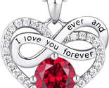 Mothers Day Gifts for Mom Wife, Infinity Heart Necklace for Women 925 St... - $64.84