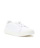 new WONDER NATION Canvas Bump Toe Sneakers LITTLE GIRL sz 11K or 12K whi... - $17.90