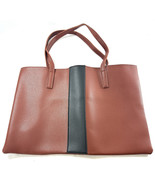 New Vince Camuto Red Desert Tote Bag Purse Brown Faux Leather - $11.23