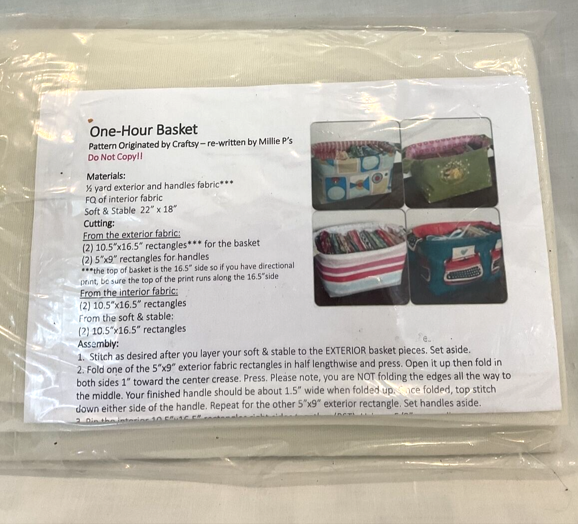 One-Hour Basket Quilting/Sewing Kit by Craftsy Vintage Kitchen Green NEW - $18.99