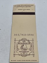 Vintage Matchbook Cover The Wineskin Restaurant  At Snowmass Resort gmg Unstruck - £9.86 GBP