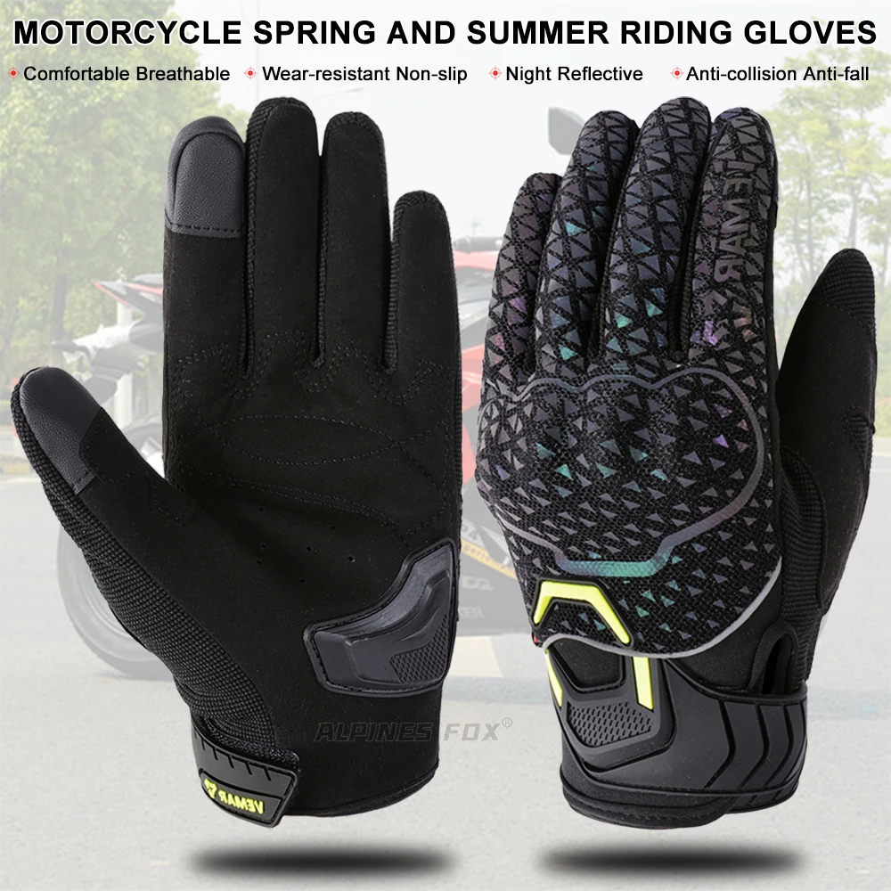 Vemar Summer Motorcycle Gloves Full Finger Racing Guantes Moto Sports Pr... - £17.19 GBP+