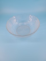 Vtg Arcoroc FLEUR 9&quot; Round Serving Salad Fruit Bowl Clear Embossed Flora... - $14.95
